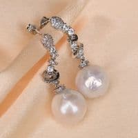 Freshwater drop Necklace and Earrings set