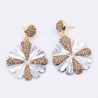 Gold encrusted seashell earrings