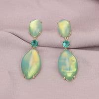 Green Opal Gemstone earrings