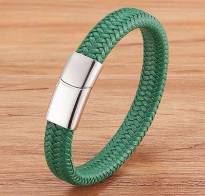 Green & silver Men’s bracelet