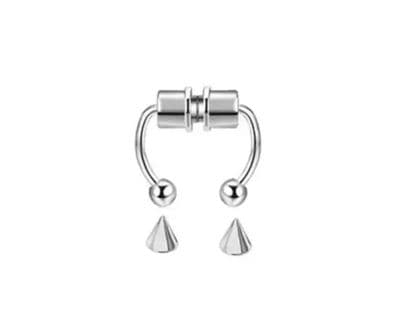 Magnetic silver nose rings