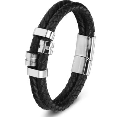 Men’s double layer black bracelet