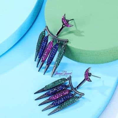 Multicoloured Tassel Anchor earrings