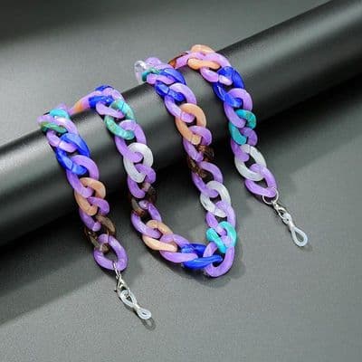 Purple multicoloured sunglasses chain