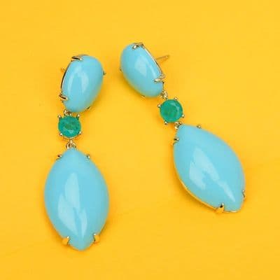 Turquoise Gem earrings
