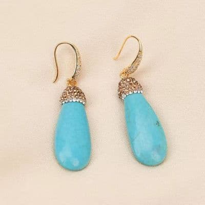 Turquoise gemstone earrings