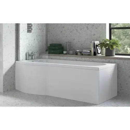 1700mm P Shape Front Bath Panel - White