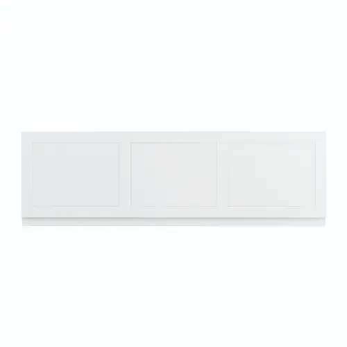1700mm Shaker Style Waterproof Bath Front Panel - White