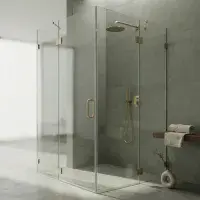 2 Pack: Signature Heavy Duty PVC Shower Panels 1000mm - Grey Marble