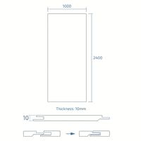 2 Pack: Signature Heavy Duty PVC Shower Panels 1000mm - Matt Carrara