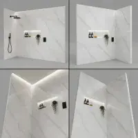 2 Pack: Signature Heavy Duty PVC Shower Panels 1000mm - Matt Carrara