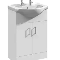 550mm 2-Tap Hole Vanity Unit & Basin | Free Delivery