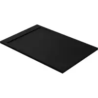 30mm Linear Slate 1200x800mm Rectangular Tray & Waste - Black