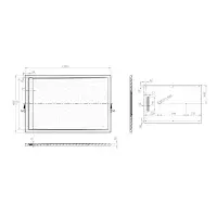 30mm Linear Slate 1200x800mm Rectangular Tray & Waste - Black