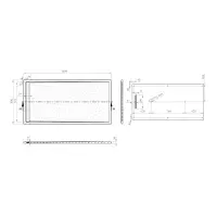 30mm Linear Slate 1600x800mm Rectangular Tray & Waste - Grey