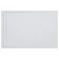 30mm Linear Slate 1600x800mm Rectangular Tray & Waste - White