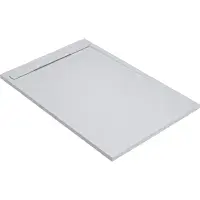 30mm Linear Slate 1600x800mm Rectangular Tray & Waste - White