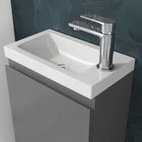 400mm Waterproof Vanity Unit with Ceramic Basin | Matt Grey | Lifetime Guarantee