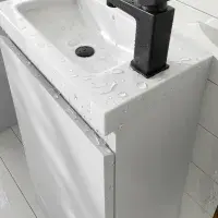 400mm Waterproof Vanity Unit with Ceramic Basin | White | Lifetime Guarantee