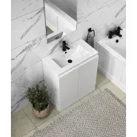 500mm Waterproof Vanity Unit with Ceramic Basin | White | Lifetime Guarantee
