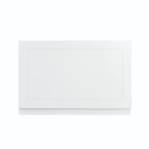 800mm Shaker Style Waterproof Bath End Panel - White