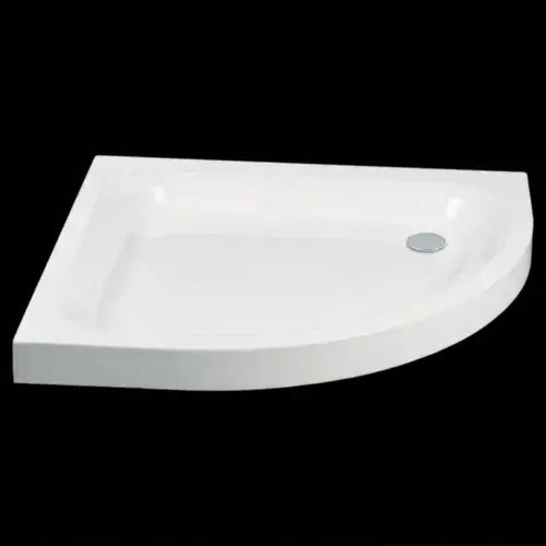 80mm High Quadrant Stone Resin Shower Tray - White - Various Size