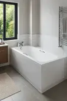 8mm Reinforced Bath With Twin Grips 1700mm x 700mm, Single Ended, Made In Uk
