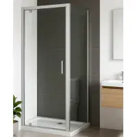 F8 8mm Chrome Pivot Shower Door | Various Sizes | Bathcenter