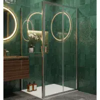 F8 8mm Chrome Sliding Shower Door | AquaShield Easy Clean Glass
