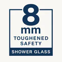 F8 8mm Chrome Sliding Shower Door | AquaShield Easy Clean Glass