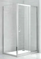 F8 8mm Chrome Sliding Shower Door | AquaShield Easy Clean Glass