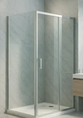 8mm Sliding Shower Door - F8 Chrome - Various Sizes