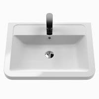 Aalborg 2 Drawer Floorstanding Vanity Unit With Ceramic Basin 600mm Wide - Various Finishes