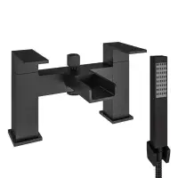 Abberton Black Bathroom Tap Set - Basin tap with Bath Filler or Bath/Shower mixer