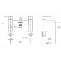 Abberton Black Bathroom Tap Set - Basin tap with Bath Filler or Bath/Shower mixer