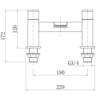 Abberton Black Bathroom Tap Set - Basin tap with Bath Filler or Bath/Shower mixer