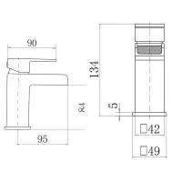 Abberton Matt Black Basin Mixer Tap with Waste | Bathcenter