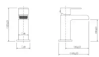 Matt Black Cloakroom Basin Tap & Waste | Abberton