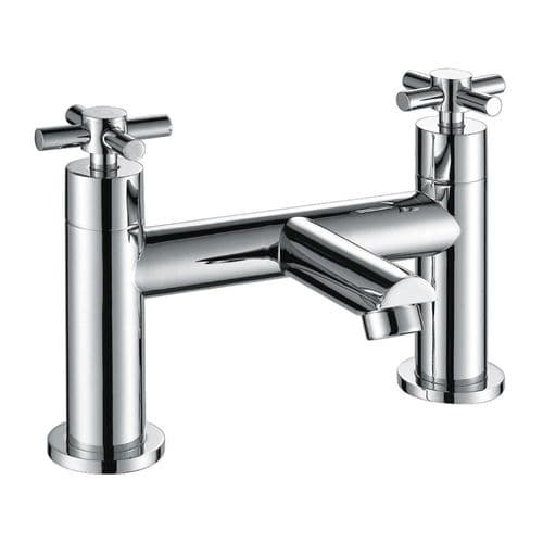 Acel Chrome Bath Filler Tap - Cross Head Style