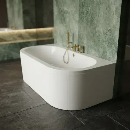 Acrylox One Wall Back To Wall D Bath 1700 x 750mm Acrylox Bath
