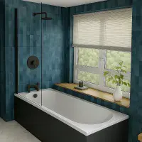 Acrylox ShowerBath 1700 x 700mm Single Ended Reinforced