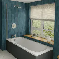 Acrylox ShowerBath 1700 x 700mm Single Ended Reinforced