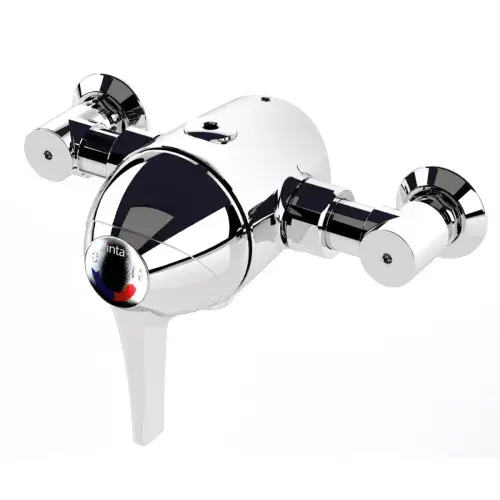 Acura Sequential Lever Operated Thermostatic Shower Valve with Isolating Inlet Elbows