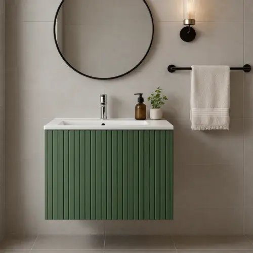 Alfie 600 Cabinet & Basin - Reed Green