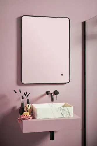 Alfie Black LED Mirror 500 x 700mm Soft Edge