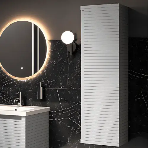 Alight 350mm Wall Hung 1 Door Tall Unit - Matt Grey