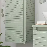 Alight 350mm Wall Hung 1 Door Tall Unit - Matt Willow Green