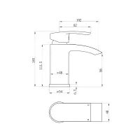 Alveston Basin Tap with Waste - Chrome