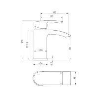 Alveston Basin Tap with Waste - Matt Black