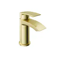 Alveston Mini Swivel Basin Tap with Waste - Brushed Brass